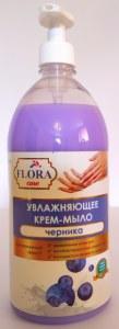 Мыло жидкое Flora care Черника, 1л.
