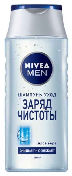 Шампунь NIVEA MEN Заряд чистоты с алоэ вера, 250мл.